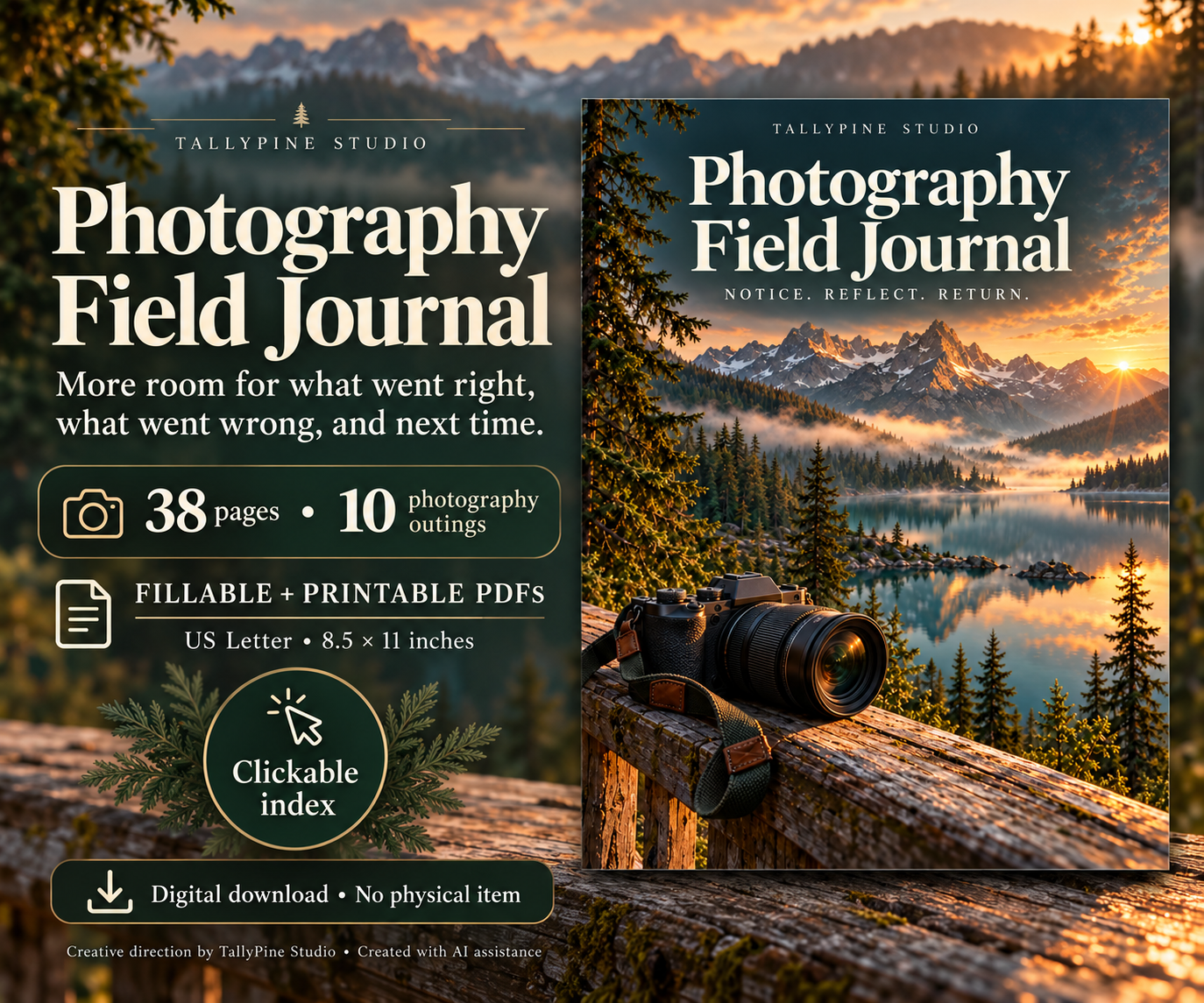 Photography Field Journal cover and digital format preview